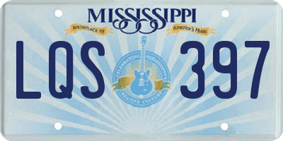 MS license plate LQS397