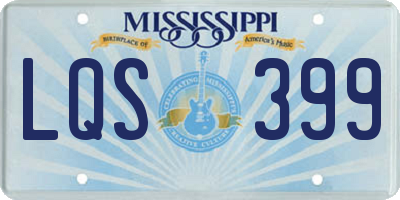 MS license plate LQS399