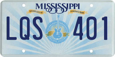 MS license plate LQS401