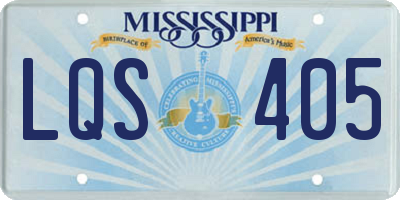MS license plate LQS405