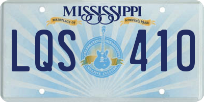 MS license plate LQS410