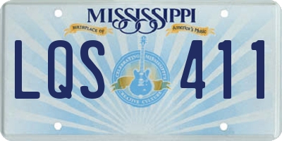 MS license plate LQS411