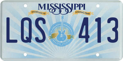 MS license plate LQS413