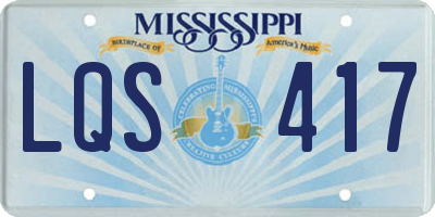 MS license plate LQS417