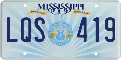 MS license plate LQS419