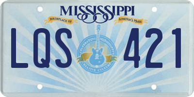 MS license plate LQS421