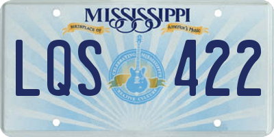 MS license plate LQS422