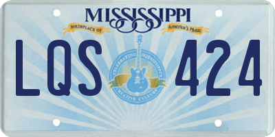 MS license plate LQS424