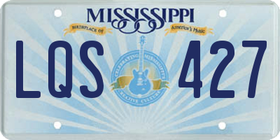 MS license plate LQS427
