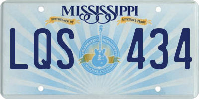 MS license plate LQS434