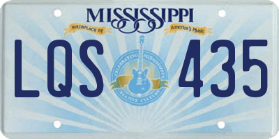 MS license plate LQS435
