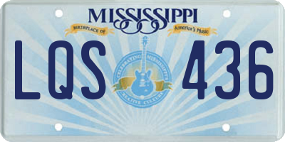MS license plate LQS436