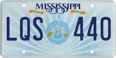 MS license plate LQS440