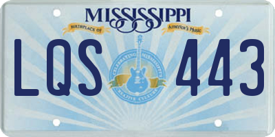 MS license plate LQS443