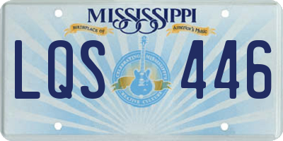 MS license plate LQS446