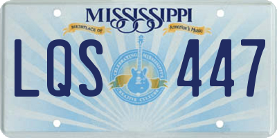 MS license plate LQS447