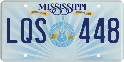 MS license plate LQS448
