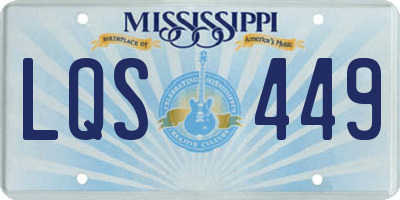 MS license plate LQS449
