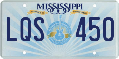 MS license plate LQS450