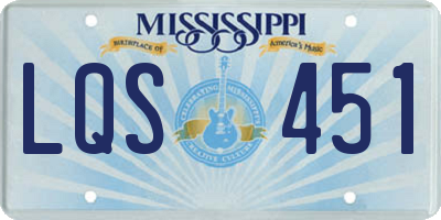 MS license plate LQS451