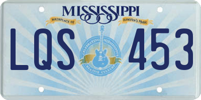MS license plate LQS453