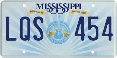 MS license plate LQS454