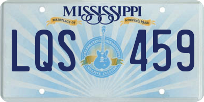 MS license plate LQS459