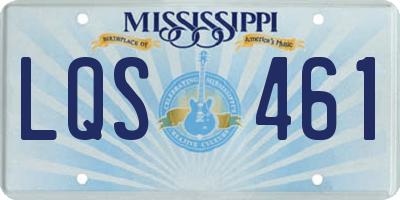 MS license plate LQS461
