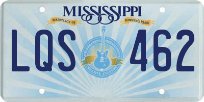 MS license plate LQS462