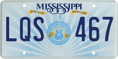 MS license plate LQS467