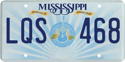 MS license plate LQS468