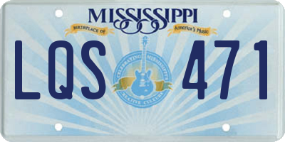 MS license plate LQS471