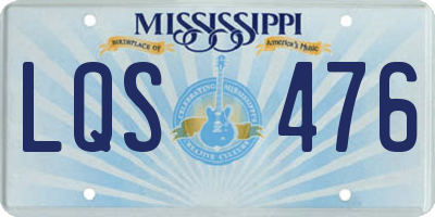 MS license plate LQS476