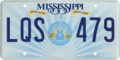 MS license plate LQS479
