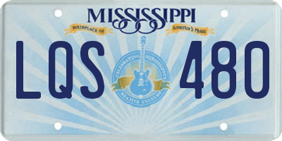 MS license plate LQS480