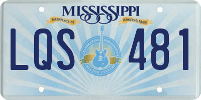 MS license plate LQS481
