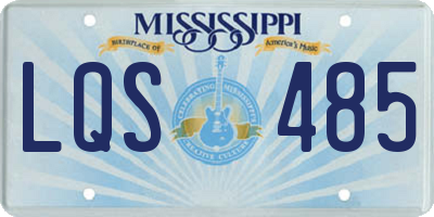 MS license plate LQS485
