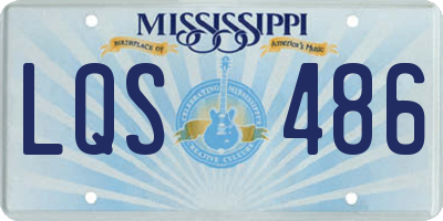 MS license plate LQS486