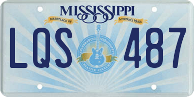 MS license plate LQS487