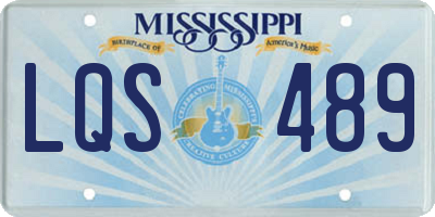 MS license plate LQS489