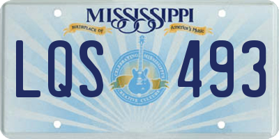 MS license plate LQS493