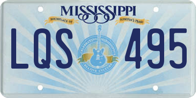 MS license plate LQS495