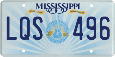 MS license plate LQS496