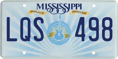 MS license plate LQS498