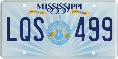 MS license plate LQS499