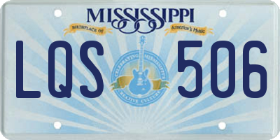 MS license plate LQS506