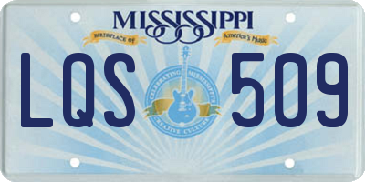 MS license plate LQS509