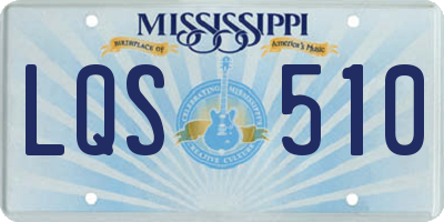 MS license plate LQS510