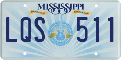 MS license plate LQS511