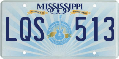 MS license plate LQS513